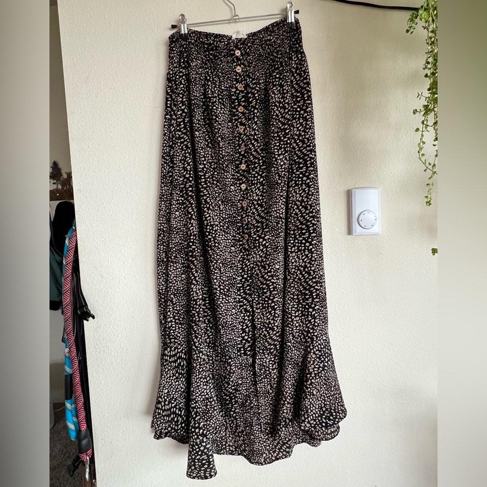 Cheetah print maxi skirt
